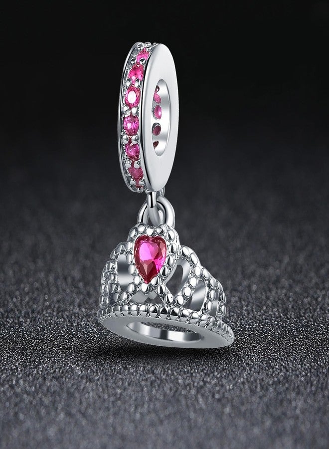 SHBOAZED Princess Queen Crown Charm Fit Pandora Charms Bracelet Birthday Gifts for Women Mother Girlfriend Daughter July - Image 3