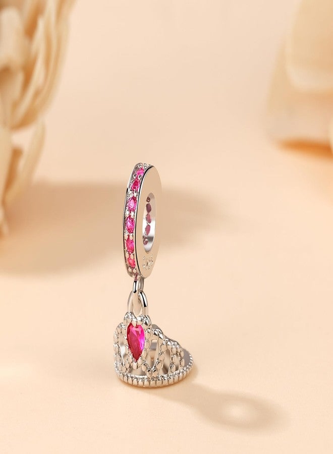 SHBOAZED Princess Queen Crown Charm Fit Pandora Charms Bracelet Birthday Gifts for Women Mother Girlfriend Daughter July - Image 2