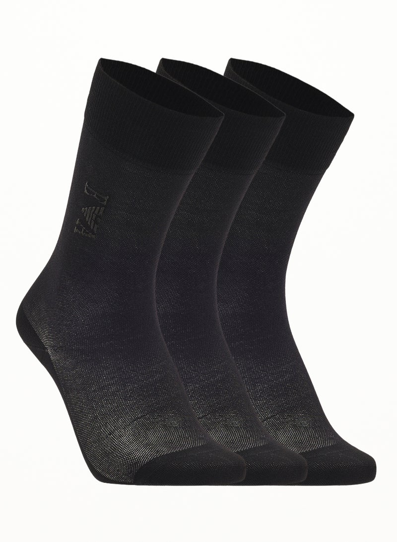EMPORIO ARMANI 3 Pack Of Logo Crew Socks - Image 5