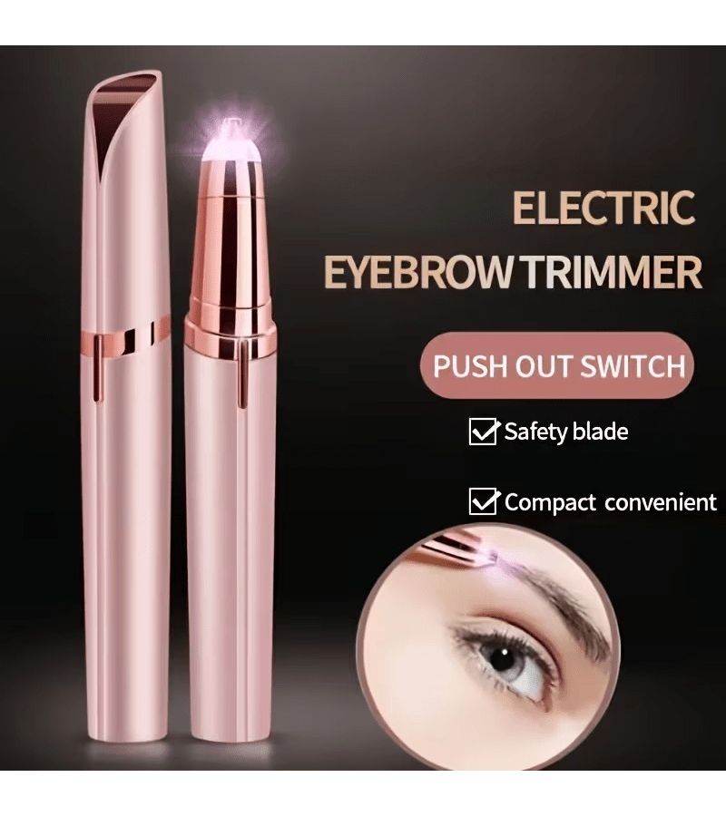 1 Set Portable USB Charging Electric Eyebrow Trimmer Sakura Pink Multi Functional Beauty Instrument Beginner Friendly Does Not Hurt Skin For Eyebrows Armpits Arms Legs Bikini Area Durable - Image 1