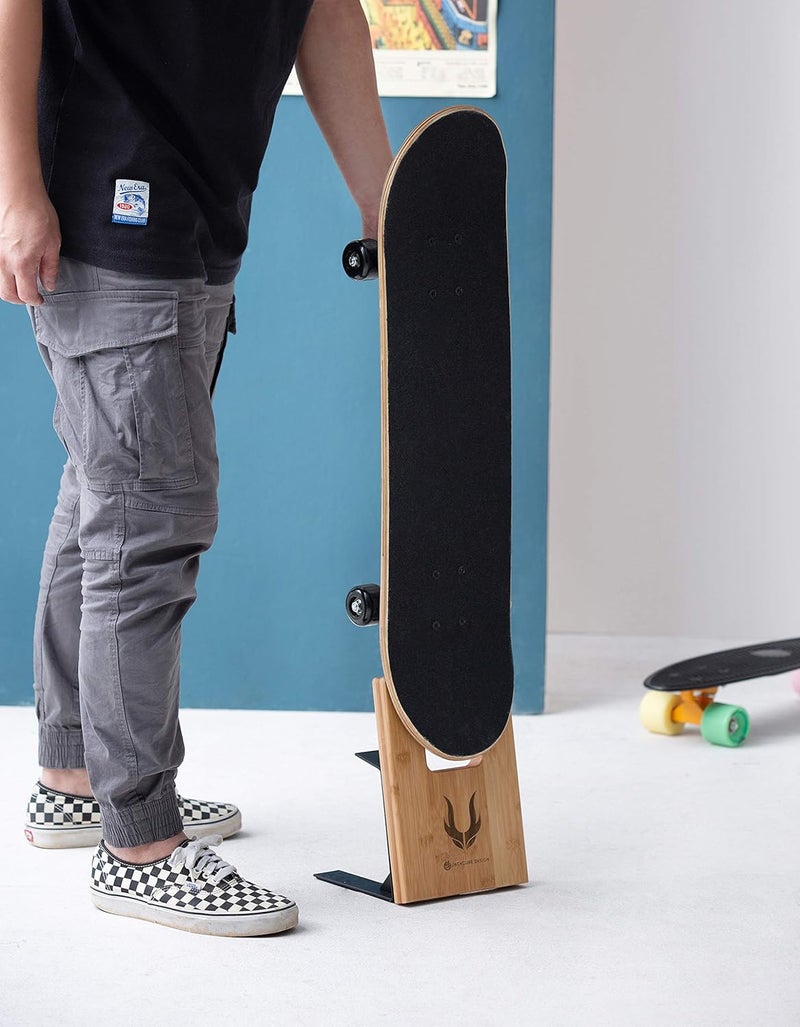 J JACKCUBE DESIGN Skateboard Storage Holder - Skateboard Display Holder, Standing Storage, Skateboard Accessories for Portable Display or Skateboard Parking lot - Image 2