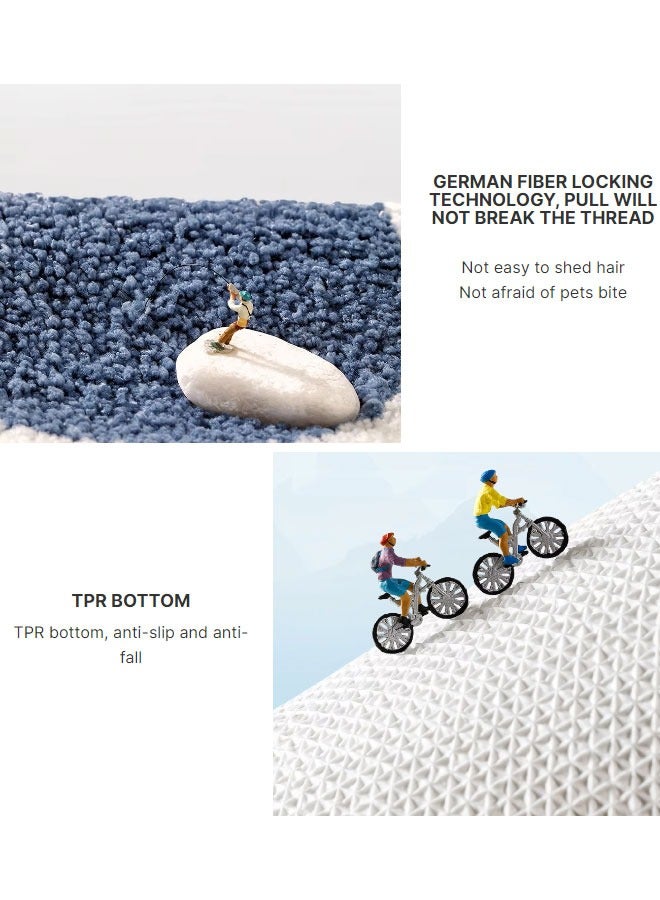 Reelyo Bathroom Rug soft floor mat Floral pattern design area rug Plush carpet Home entrance carpet Absorbent non-slip foot mat Machine washable Suitable for bedroom, toilet, bathroom under the door(40*60cm) - Image 4