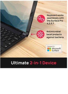 Brydge Brydge MS Surface 12.3 Pro Eng Arabic Keyboard with Touchpad  Bluetooth Wireless Technology 0.180° Viewing Angles Up to 6 Month Battery Life Adjustable Backlit Keys  Black  BRY7012A  - Image 4