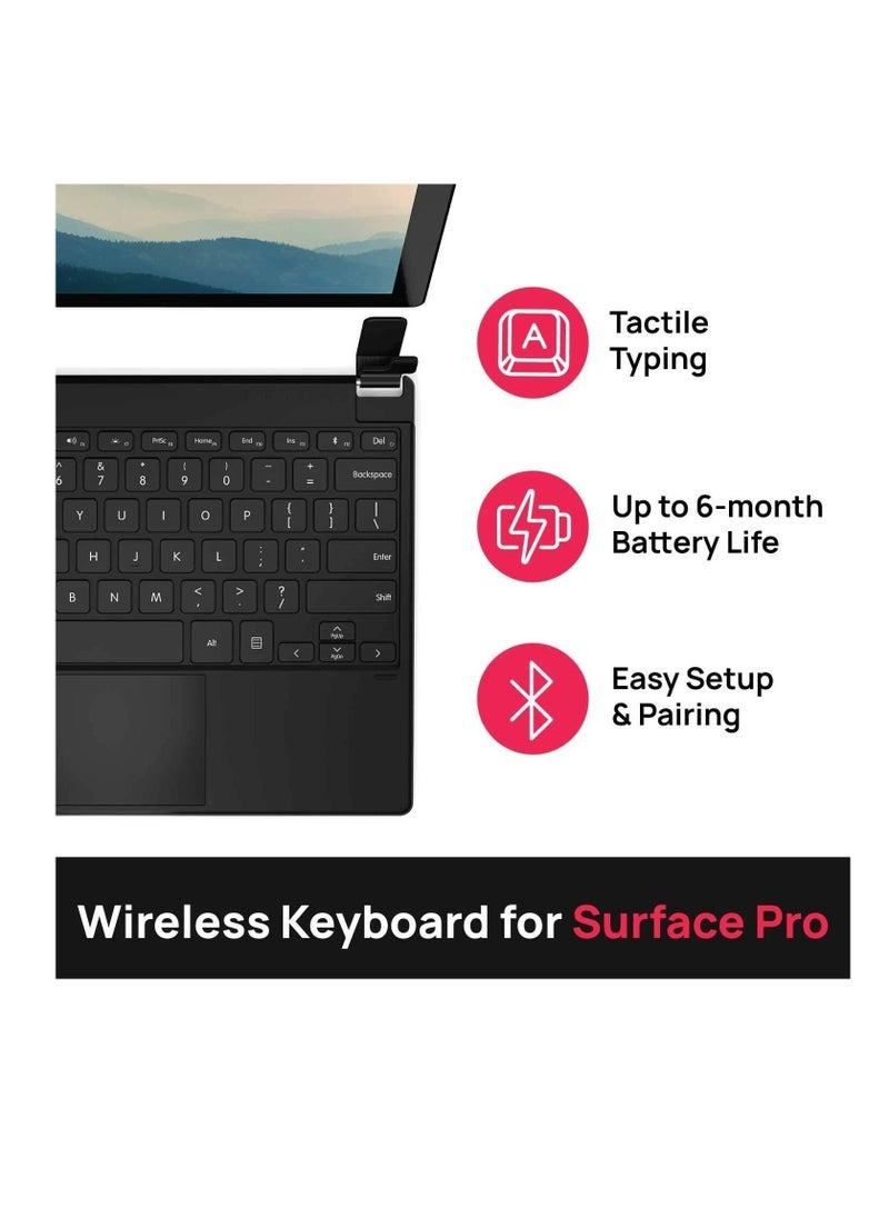 Brydge Brydge MS Surface 12.3 Pro Eng Arabic Keyboard with Touchpad  Bluetooth Wireless Technology 0.180° Viewing Angles Up to 6 Month Battery Life Adjustable Backlit Keys  Black  BRY7012A  - Image 3
