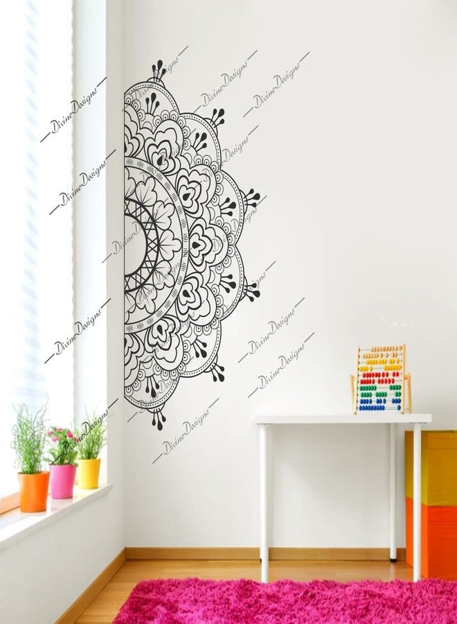 Art Kafe Rangoli Black Outlines Self Adhesive Wall Sticker for Home Decoration Living Room Bedroom Music Room Unframed Wall Art Design Vinyl Decal Home Decor Unframed (Multicolour) - Image 2
