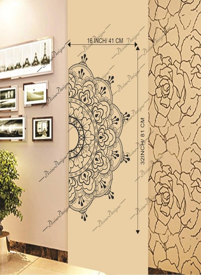 Art Kafe Rangoli Black Outlines Self Adhesive Wall Sticker for Home Decoration Living Room Bedroom Music Room Unframed Wall Art Design Vinyl Decal Home Decor Unframed (Multicolour) - Image 3