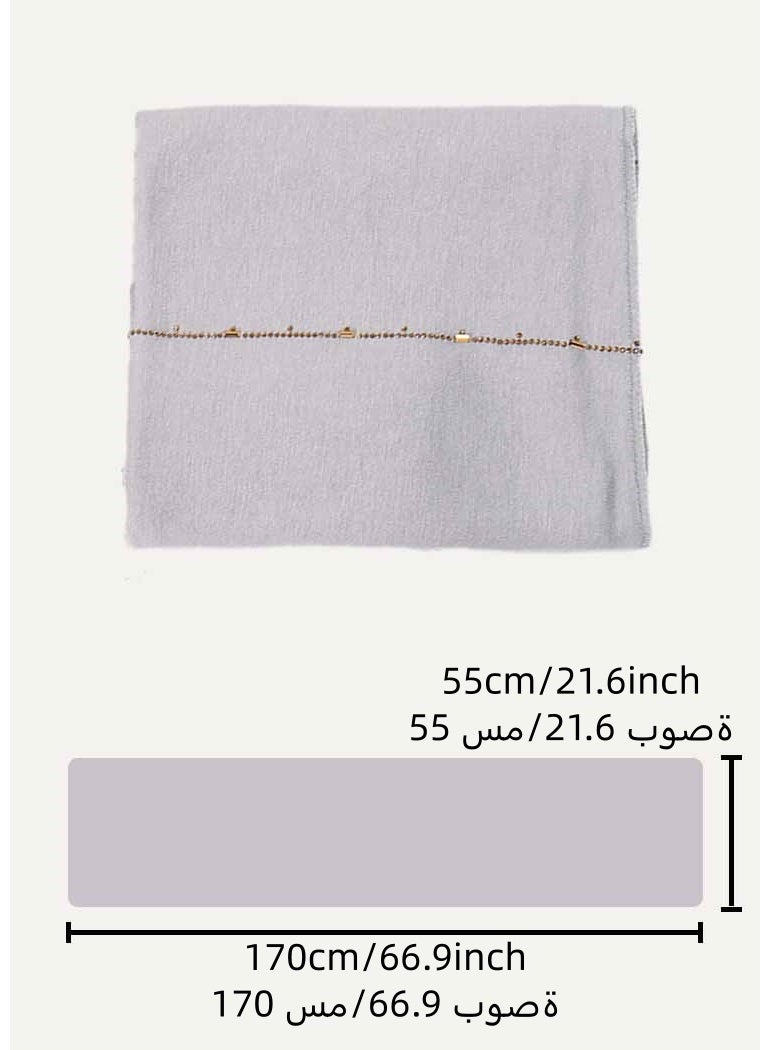 Jersey Hijab for Women with Gold Chain Muslim Islamic Headscarf with Chain Full Cover Wrap - Image 5