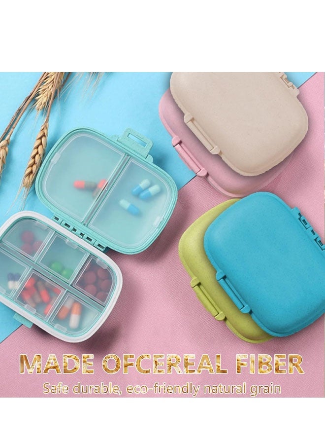 Blue Travel Pill Organizer 8 Compartments Easy Open Lid Portable Pill Case Daily Pill Organizer Moisture Proof Small Pill Box for Pocket - Image 5