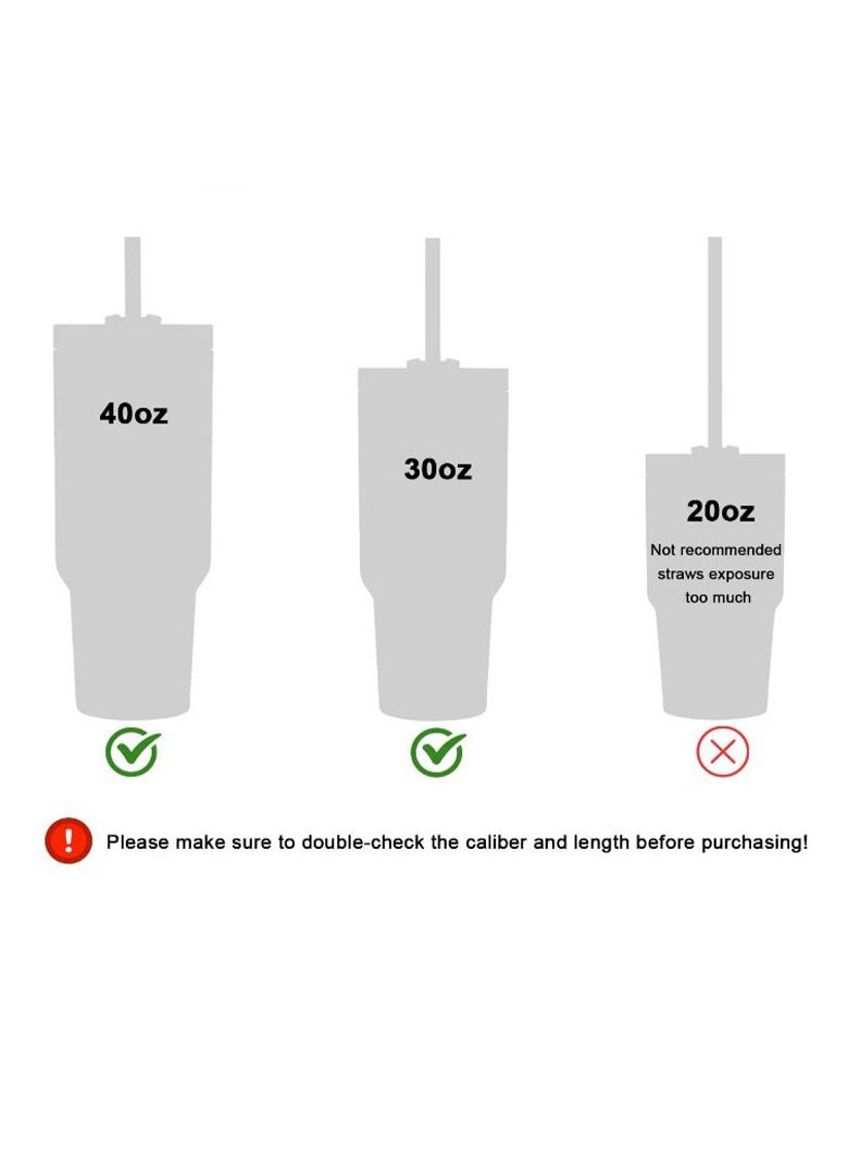 Y&D 7 قطع من مصاصات الشرب المستقيمة المصنوعة من مادة تريتان القابلة لإعادة الاستخدام مع فرش التنظيف - Image 3