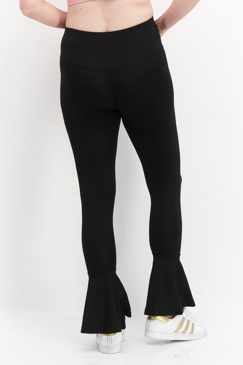 Ryder Act Women Full Length Solid Leggings, Black - Image 3