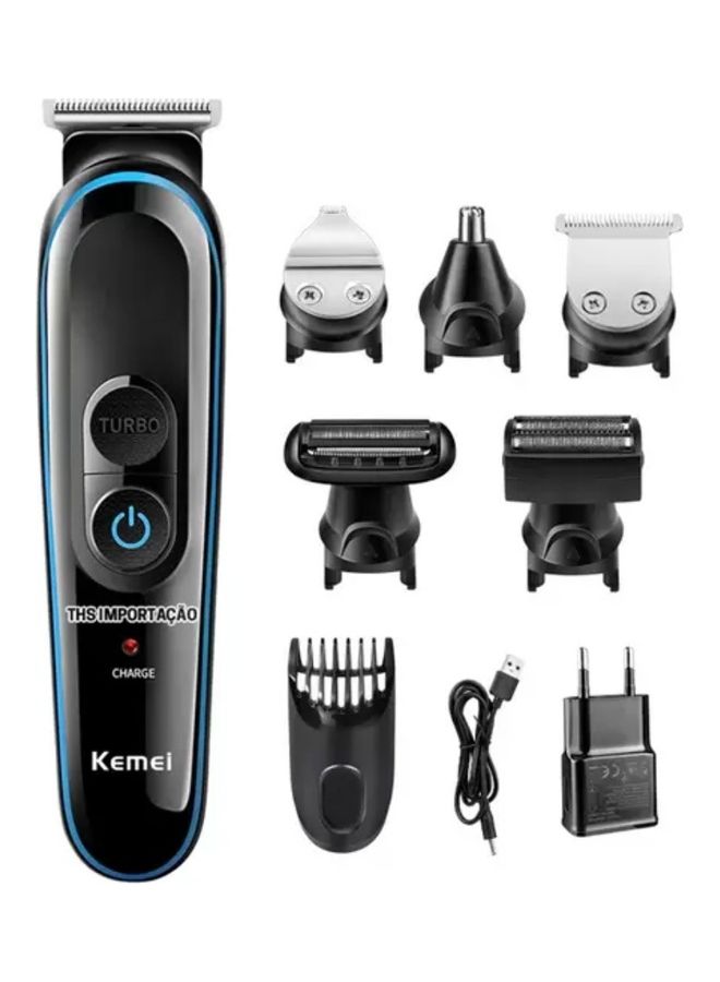 Kemei KM-690 5 In 1 Full Care Grooming Kit Black/Blue - Image 1