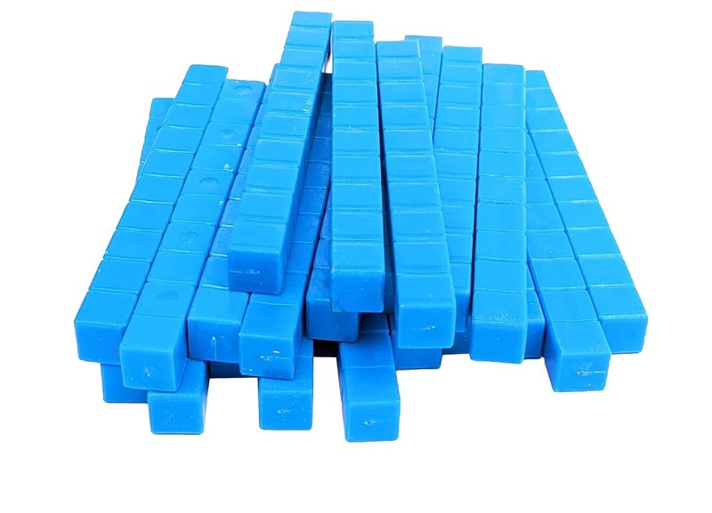 StepsToDo 131 Pieces Base Ten Blocks Kit. Place Value Mats and Activity Instruction Book. Teaching Aid. Build Solid Foundation of Number Sense and Place Value. Place Value Blocks. (Blue) - Image 5