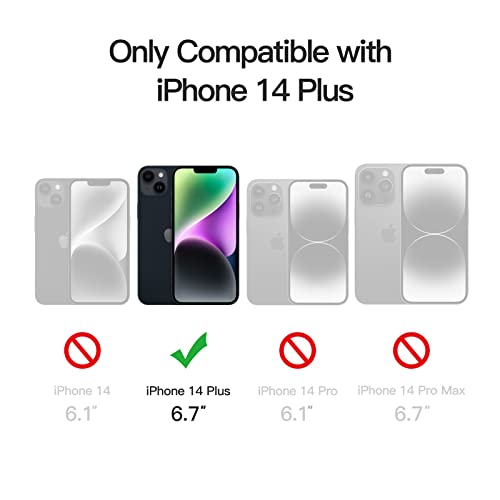 JETech Magnetic Case for iPhone 14 Plus 6.7-Inch Compatible with MagSafe, Translucent Matte Back Slim Shockproof Phone Cover (Dark Green) - Image 2