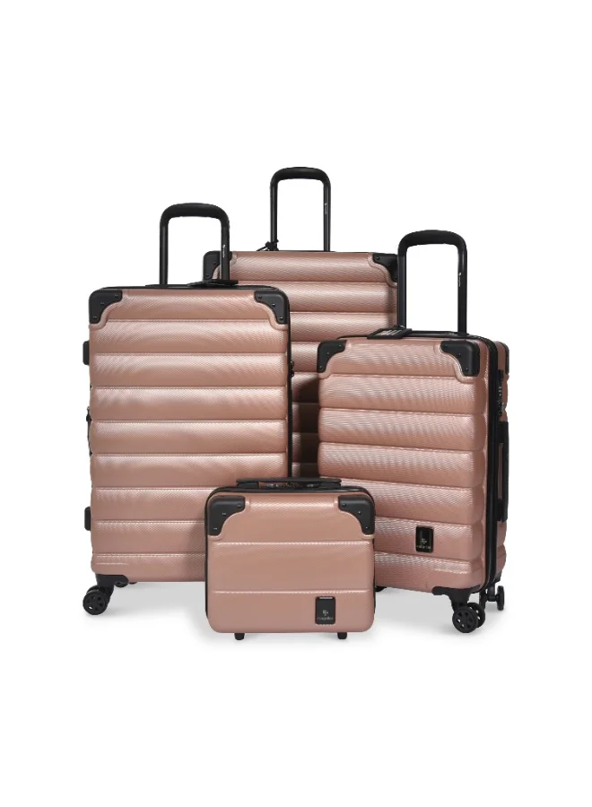 Magellan Magellan ABS Trolley 4 Piece Luggage Set HK093-4P Expandable Hard Shell Suitcase Set 12 20 24 28 Inch with TSA Lock & 4 Double Spinner Wheels