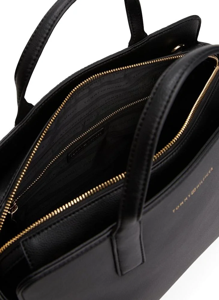 TOMMY HILFIGER Logo Detailed Top Handle Satchel
