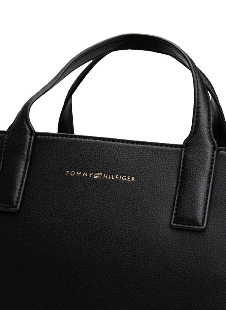TOMMY HILFIGER Logo Detailed Top Handle Satchel