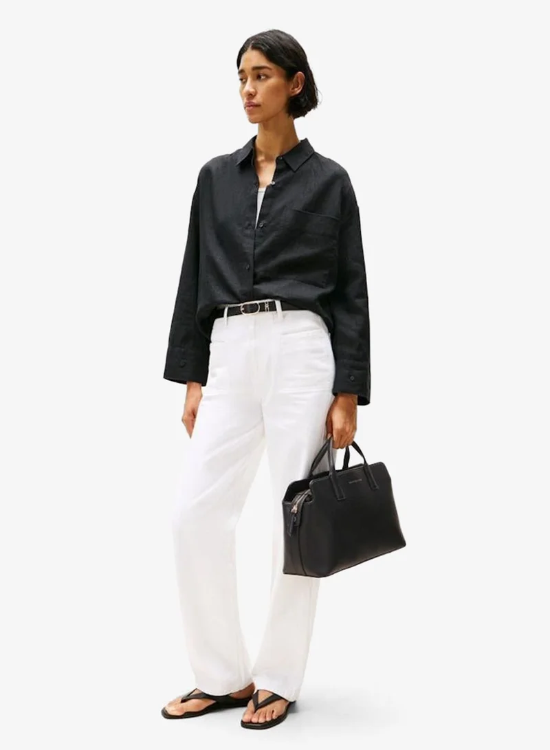 TOMMY HILFIGER Logo Detailed Top Handle Satchel