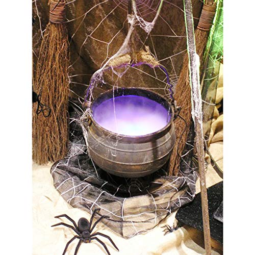Akeydeco Halloween Party Mist Maker,Ultrasonic Water Pond Fountain Fogger 9 LED Red Yellow and Blue Light Flashes Aluminum Atomizer Air Humidifier for and Rockery Fish Tank Vase Birdbath Deco - Image 5