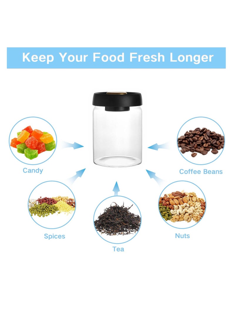 SOLARAE 900ml/30oz Borosilicate Glass Food Storage Canisters with Airtight Lids - Containers for Coffee, Tea, Sugar, Spices, and More - Image 2
