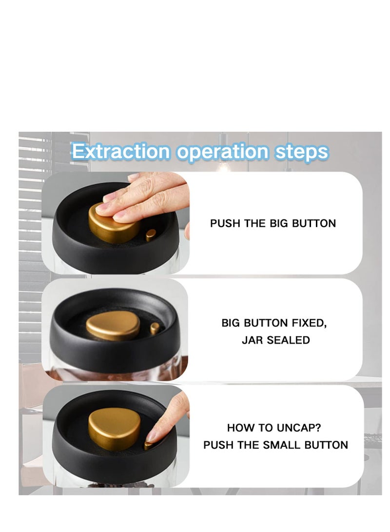 SOLARAE 900ml/30oz Borosilicate Glass Food Storage Canisters with Airtight Lids - Containers for Coffee, Tea, Sugar, Spices, and More - Image 3