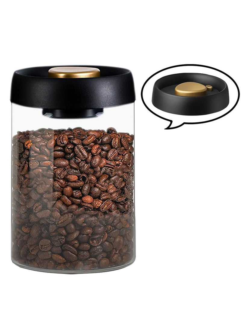 SOLARAE 900ml/30oz Borosilicate Glass Food Storage Canisters with Airtight Lids - Containers for Coffee, Tea, Sugar, Spices, and More - Image 1