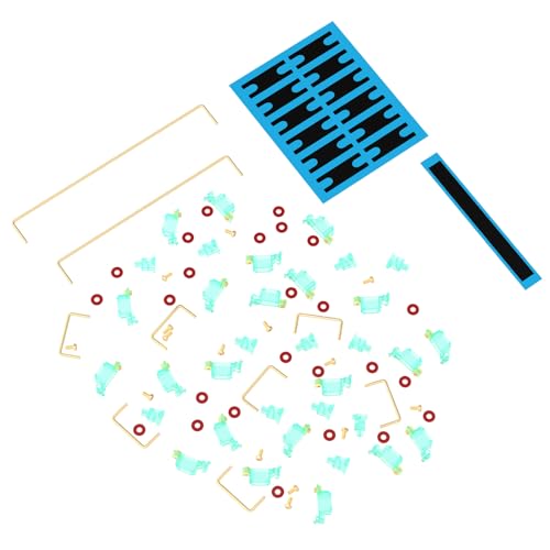 DUROCK Stabilizer V3, Screw in Stabilizers with 2u 6.25u 7u Wires, PCB Mount Keyboard Stabilizers for Mechanical Keyboards (V3 Teal 100% Kit) - Image 5