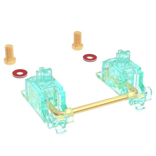 DUROCK Stabilizer V3, Screw in Stabilizers with 2u 6.25u 7u Wires, PCB Mount Keyboard Stabilizers for Mechanical Keyboards (V3 Teal 100% Kit) - Image 1