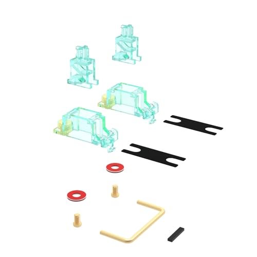 DUROCK Stabilizer V3, Screw in Stabilizers with 2u 6.25u 7u Wires, PCB Mount Keyboard Stabilizers for Mechanical Keyboards (V3 Teal 100% Kit) - Image 4