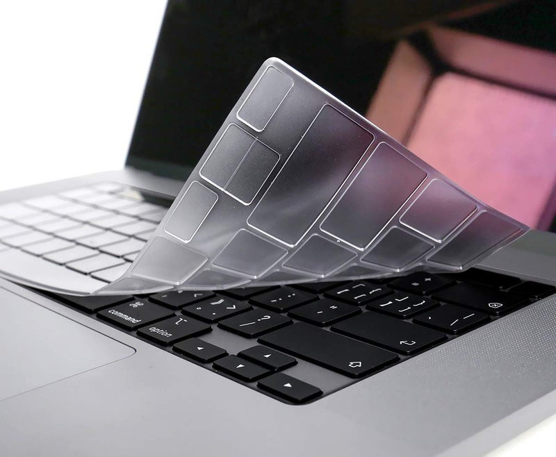 Laprite Premium Ultra Thin Soft-Touch TPU Keyboard Protective Skin/Cover with Touch Bar and Touch ID (Transparent) - Image 3