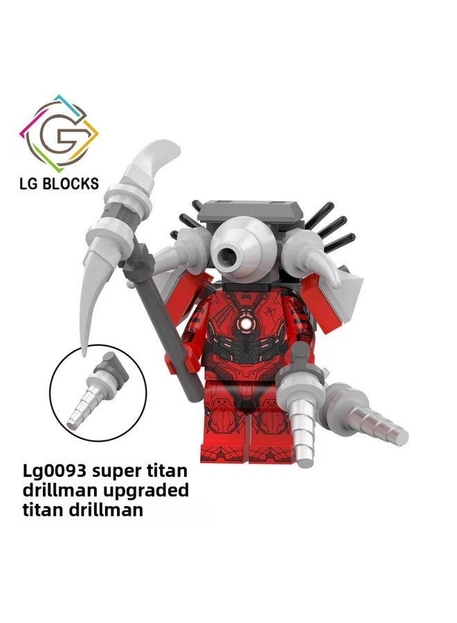 Huge Titan TV Man 3.0 Lightning Toilet Man Flying Monitor Man Boy Audio Man Assembled Toys-Color:Watermelon Red Lg0093 Titan Electric Drill Man  - Image 1