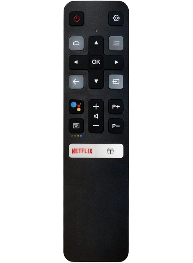 إلترازون ADRC802V RC802V FUR4 Replacement Voice Remote Control for TCL Smart LED TVs – Compatible with 32S6500S, 40S6500FS, 43S6500FS, 43P715, 50P715, 55P715, 65P715, 75P715, 50C715, 55C715, 65C715, 32P30S, 43P30FS, 32S65A, 55C815, 65C815, 50P717 – Plug & Play, Voice Enabled - Image 1