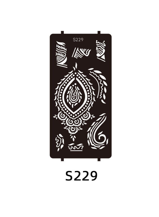 Mehendi Stickers Henna Mehendi stencil Tattoo Sticker for Hands Temporary Waterproof Mehndi Tattoo Body Art for Women & Girls - Image 1