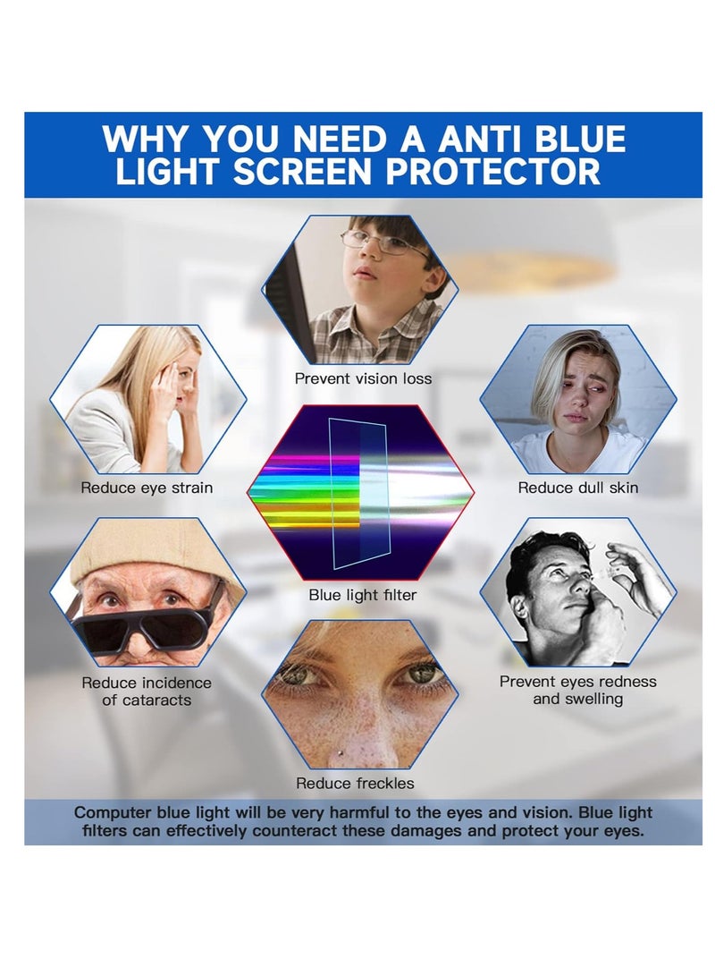 1Pack 15.6 inch (1920x1080P) Laptop Blue Light Screen Protector, Eye Protection Anti-Scratch and Anti-Glare Screens for Laptops 15.6" with 16:9 Aspect Ratio  - Image 2
