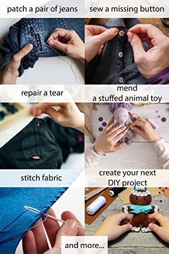 VelloStar Small Basic Sewing Kit for Beginners – Easy to Use Portable Needle and Thread Kit with Sewing Supplies and Accessories for Emergency Clothing Repairs - Travel Sew Set for Adults - Image 4