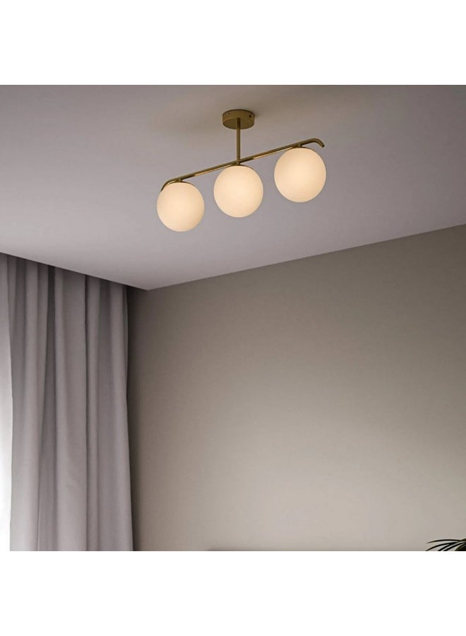 Cluc Gold Globo di vetro Chandelier - 3 globes - Image 5