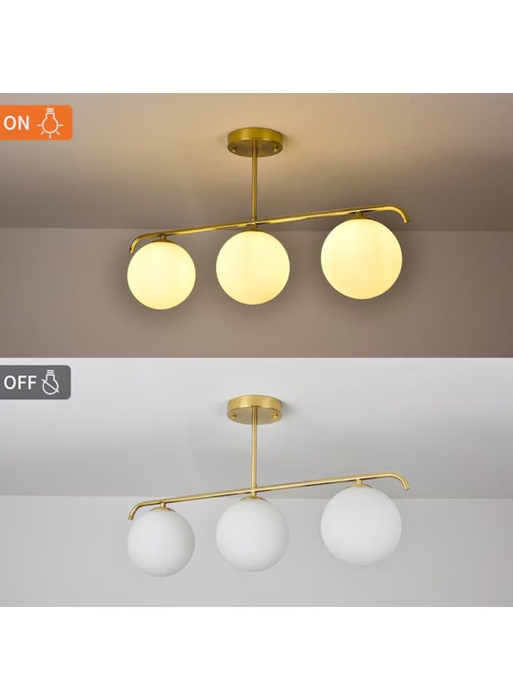 Cluc Gold Globo di vetro Chandelier - 3 globes - Image 4