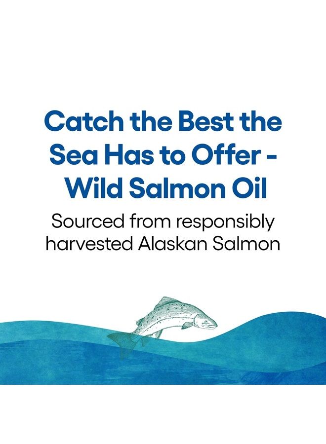 natural Factors , Wild Alaskan Salmon Oil Provides Omega-3, EPA, DHA & Vitamin D, Supports Brain & Heart Health, 180 Count (Pack of 1)  - Image 2