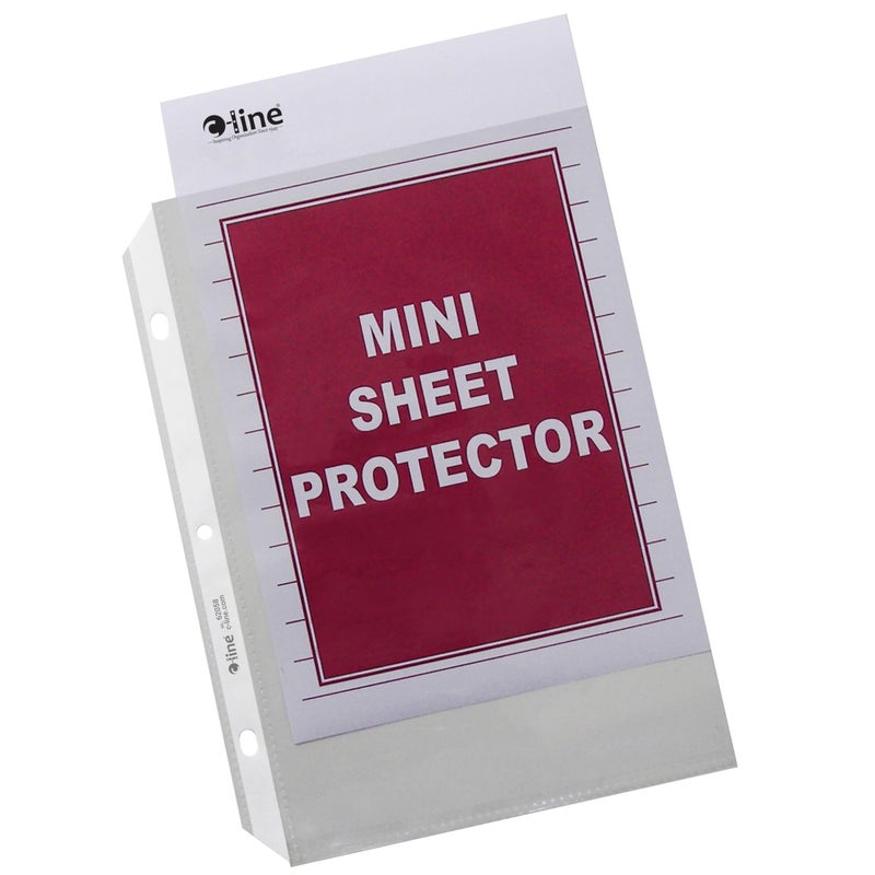 CLine Top Loading Heavyweight Poly Sheet Protectors Clear Mini Size 85 x 55 Inches 50 per Box 62058