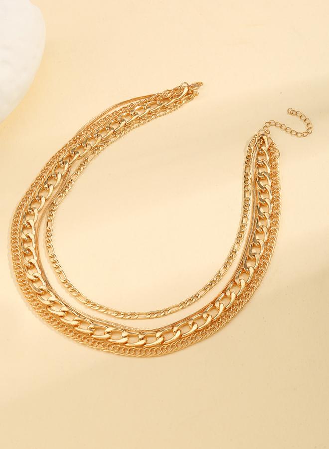 Take Two Set of 4 - Gold Chunky Chain Link Necklace - Image 3
