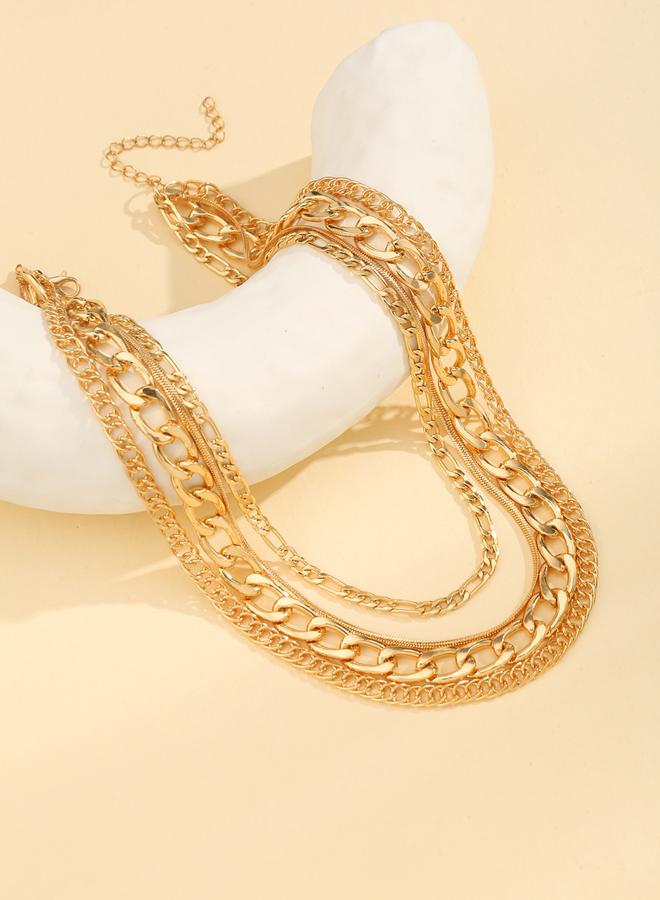 Take Two Set of 4 - Gold Chunky Chain Link Necklace - Image 4