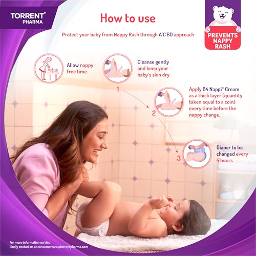 Tedibar Moisturising Baby Bathing Bar 75g(Pack of 1) with Skin Friendly PH & B4 Nappi Diaper Rash Cream for Babies 75g | Soothes and moiturises baby's Nappy Area - Image 5