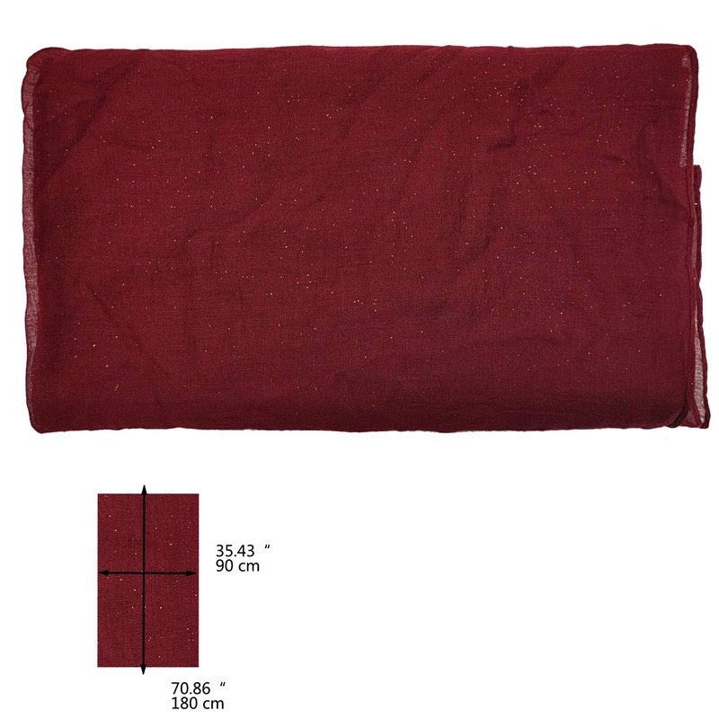 woogwin Women's Cotton Scarves Lady Light Soft Fashion Solid Scarf Wrap Shawl (One Size, StarWinered) - Image 4