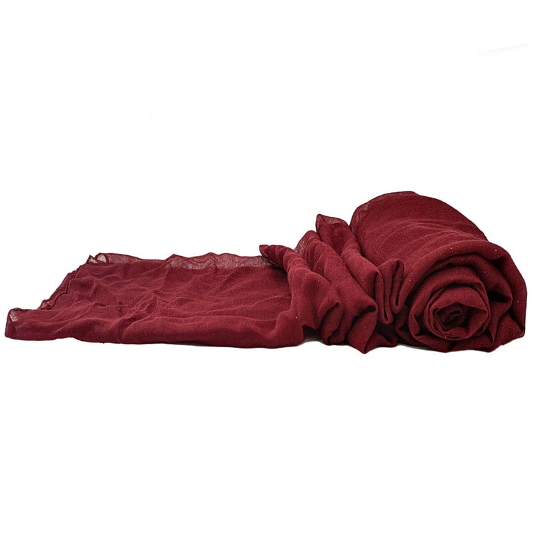 woogwin Women's Cotton Scarves Lady Light Soft Fashion Solid Scarf Wrap Shawl (One Size, StarWinered) - Image 3