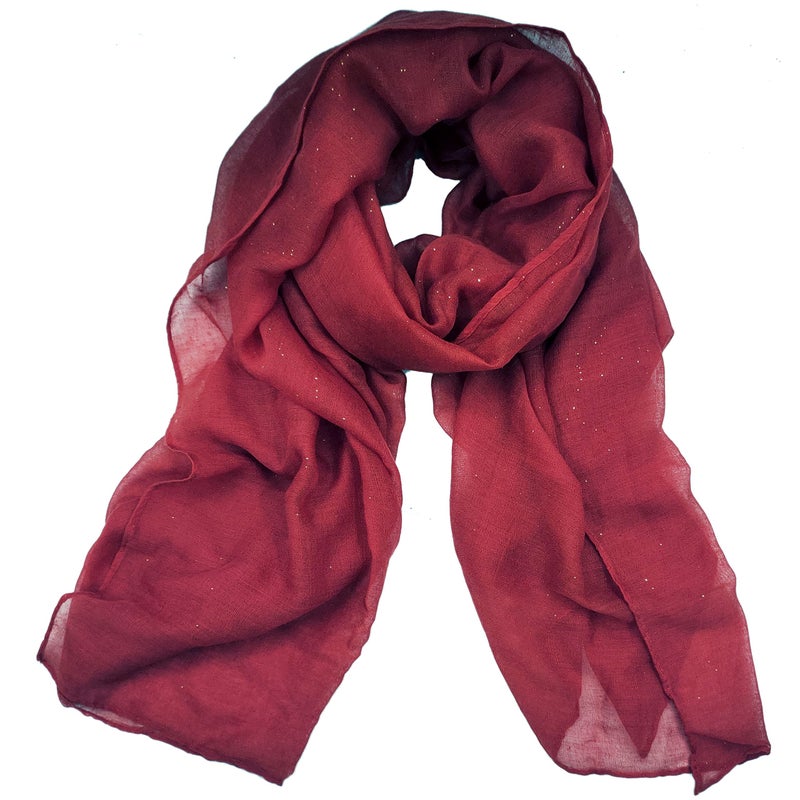 woogwin Women's Cotton Scarves Lady Light Soft Fashion Solid Scarf Wrap Shawl (One Size, StarWinered) - Image 1