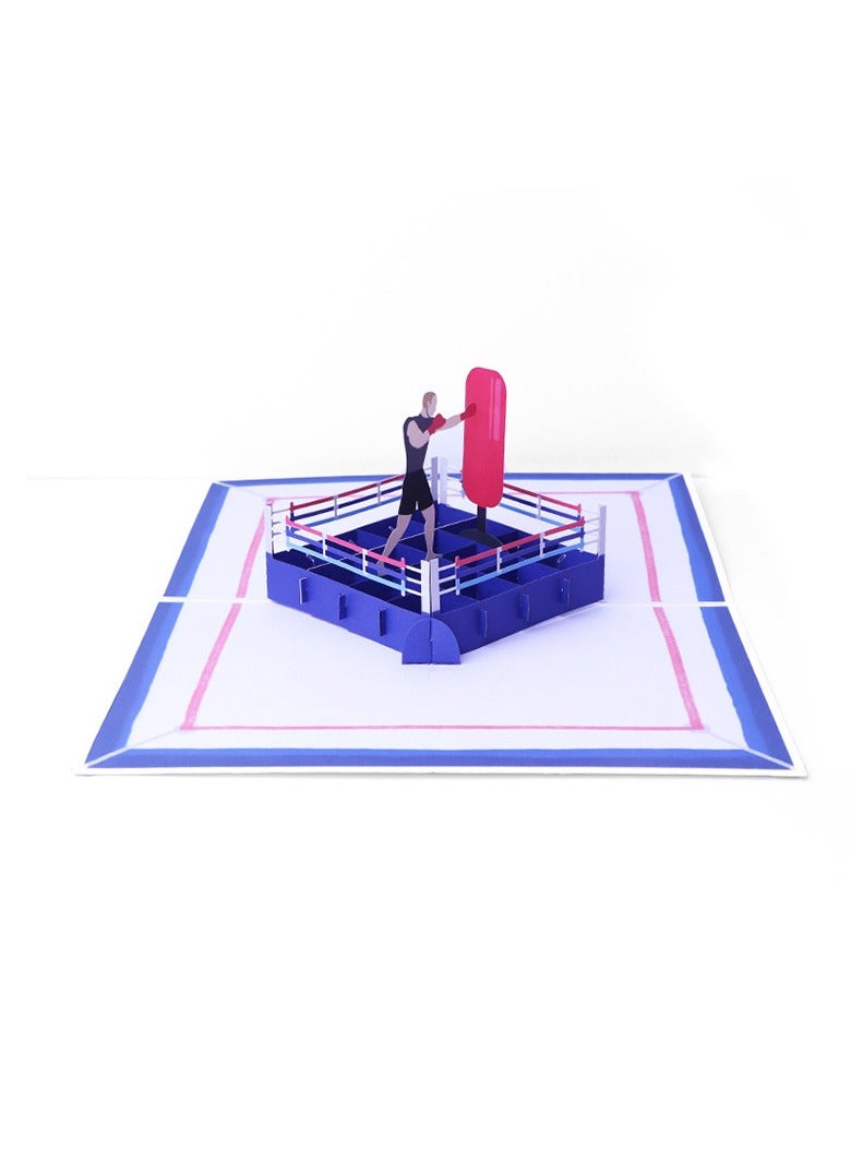 Generic Boxing hobby ring scene Sports event souvenir card Laser 3D stereoscopic sports card 
