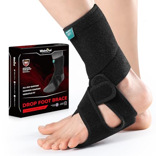 Welnove 2 Pack Drop Foot Brace with Arch SupportAFO Ankle Brace for Walking Relieve The Instability of Lower Limbs by Foot Drop MS Spinal Cord Injury Include Left and Right FSA HSA Eligible - Image 2