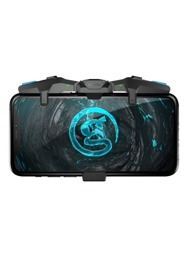 F4 Falcon Mobile Game Controller - Innovative Folding Design - iOS and Android Support - 4-Level Turbo Buttons - Black/Blue - Image 2