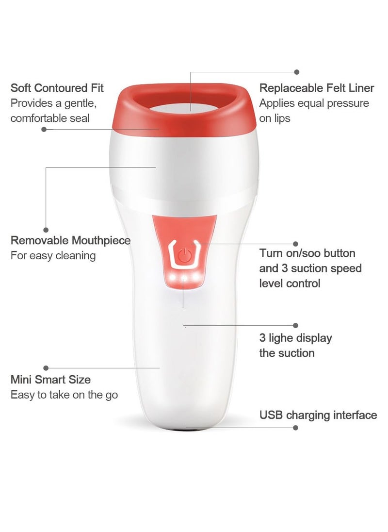 MEXITOP Lip Plumper Device - Automatic Fuller Lip Plumper Device USB Charging, Portable Size, 2 Styles for Lips Makeup (Orange)  - Image 4