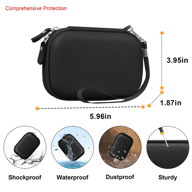 Elonbo Camera Carrying Case for KODAK PIXPRO FZ55 / FZ53 / FZ45 / FZ43 16MP Digital Camera, Vlogging Camera Storage Holder Travel Bag, â€‹Mesh Bag Fits Batteries, Cable, Memory Card, Card Reader, Black - Image 3