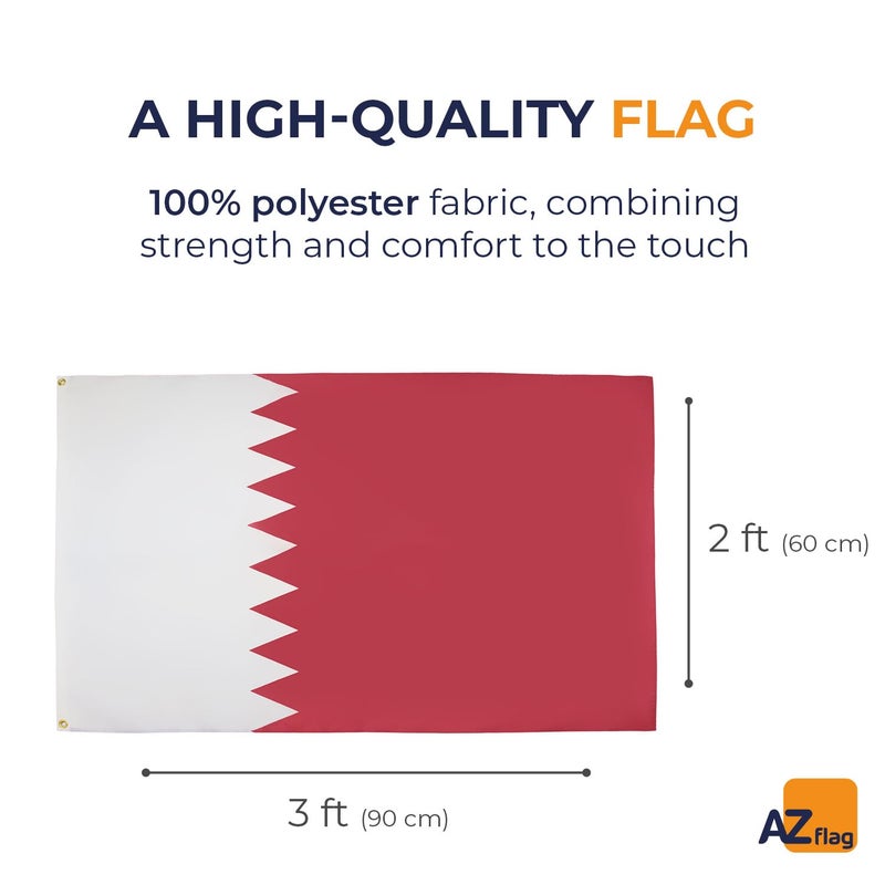Generic AZ FLAG Qatar Flag 90 x 60 cm – Qatari Flag 60 x 90 cm Lightweight Polyester  - Image 2